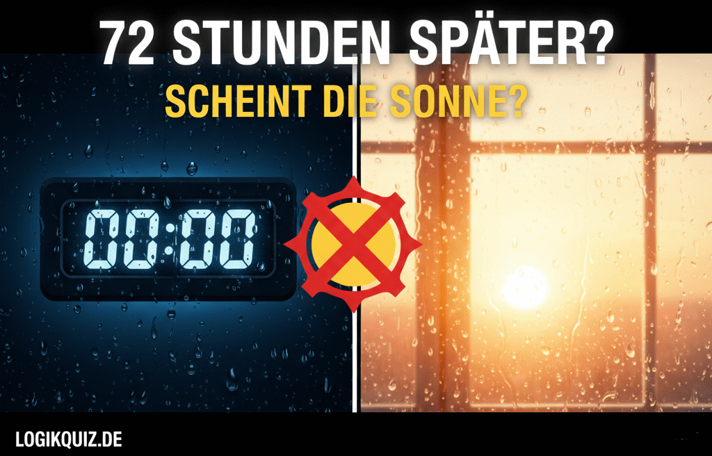 Wenn es um Mitternacht regnet, kann man dann davon ausgehen, dass in 72 Stunden die Sonne scheint?